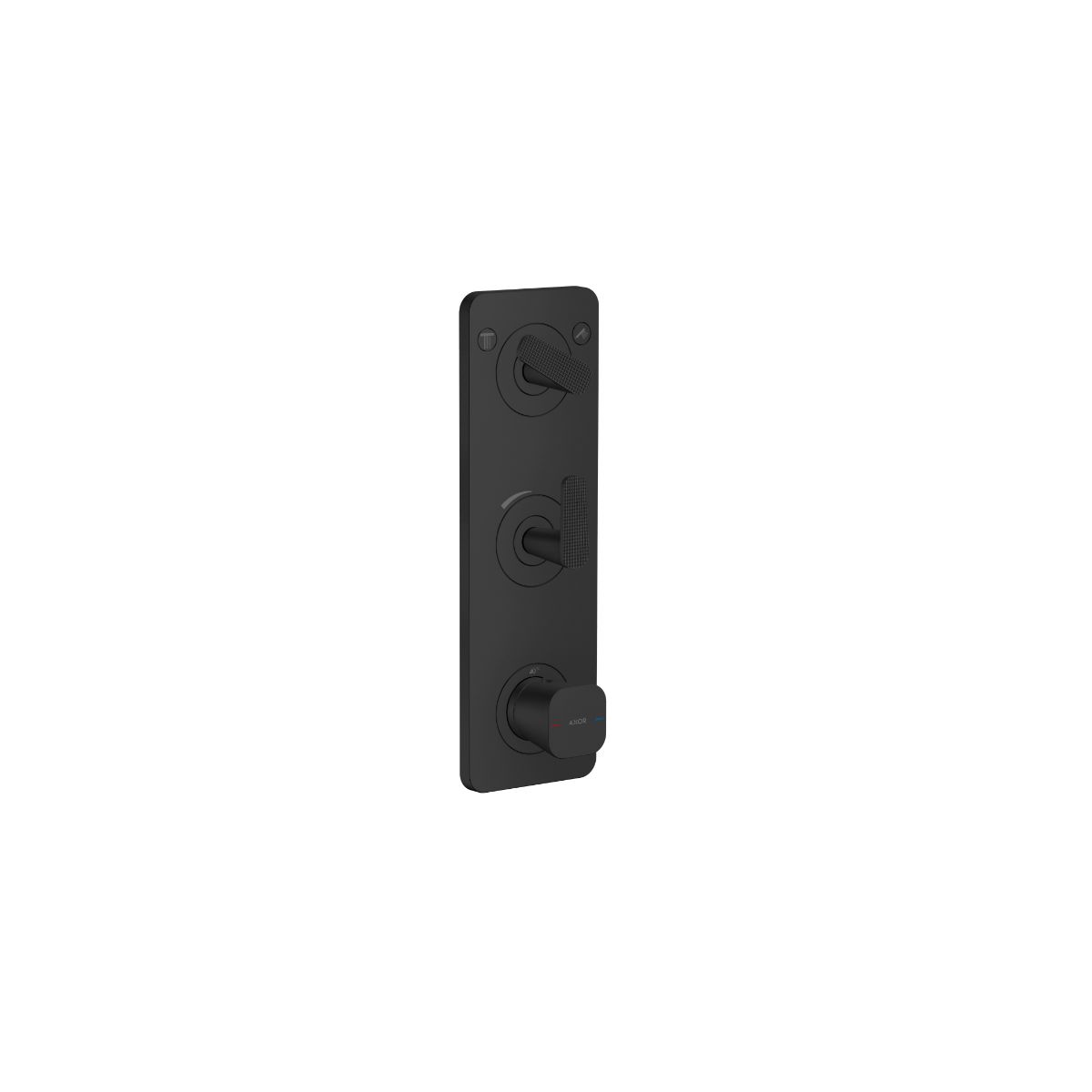 AXOR 49701671 Citterio C Thermostatic Module Trim 15" x 5" for 2 Functions- Cubic Cut - Matte Black
