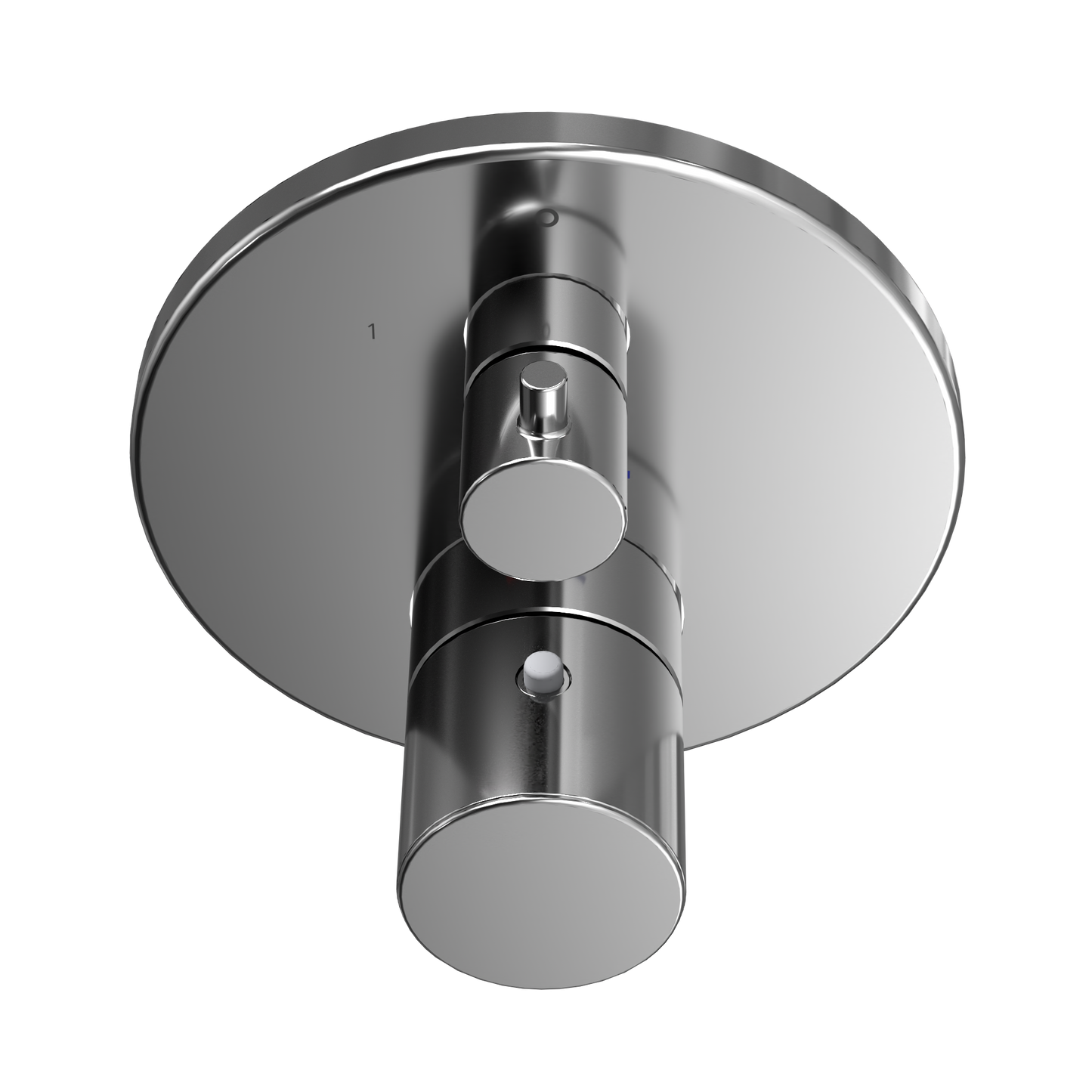 TOTO TBV01408U#CP Round Thermostatic Mixing Valve with Two-Way Diverter Shower Trim , Polished Chrome