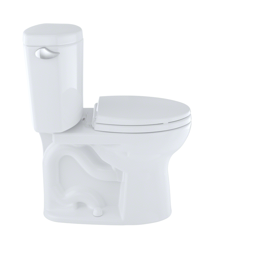 TOTO CST453CEFG#11 Drake Ii Two-Piece Round 1.28 Gpf Universal Height Toilet With Cefiontect - Colonial White