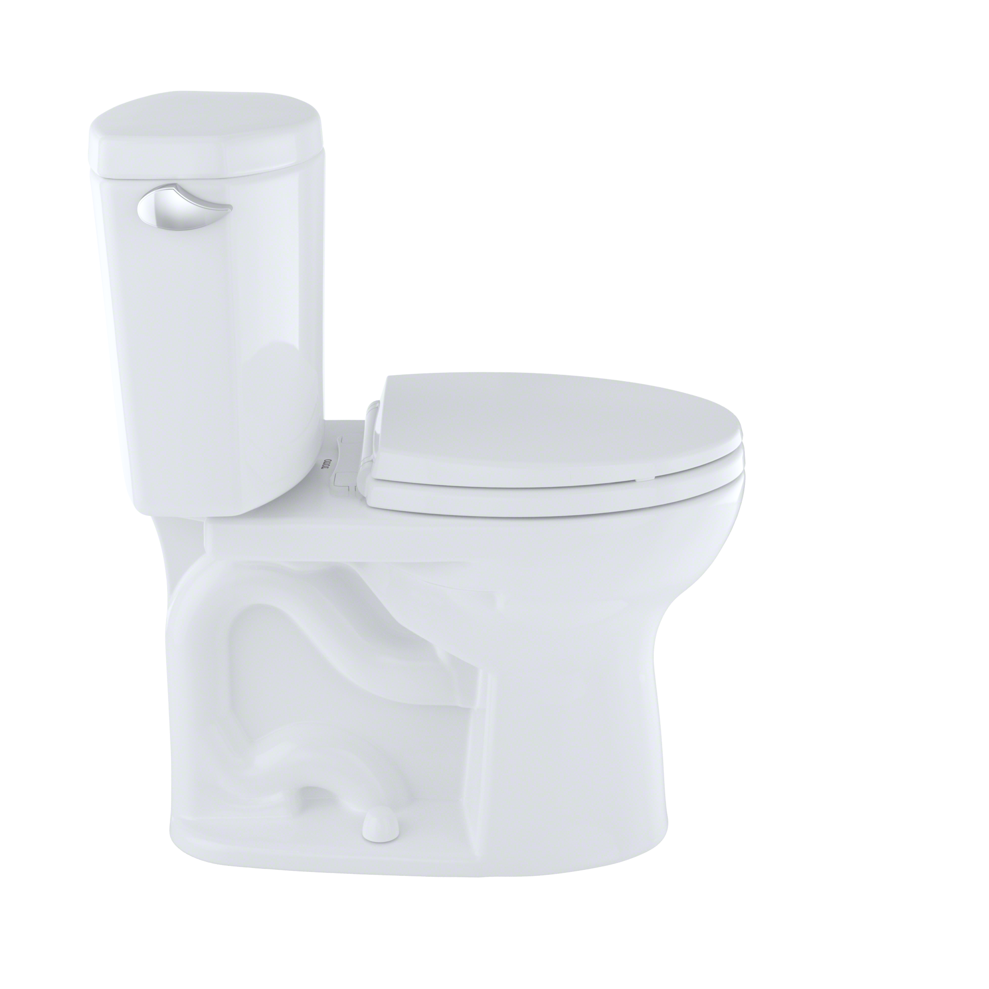 TOTO CST453CEFG#11 Drake Ii Two-Piece Round 1.28 Gpf Universal Height Toilet With Cefiontect - Colonial White