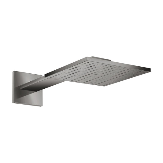AXOR 35310331 ShowerSolutions Showerhead 250 Square 2- Jet with Showerarm Trim, 2.5 GPM - Polished Black Chrome