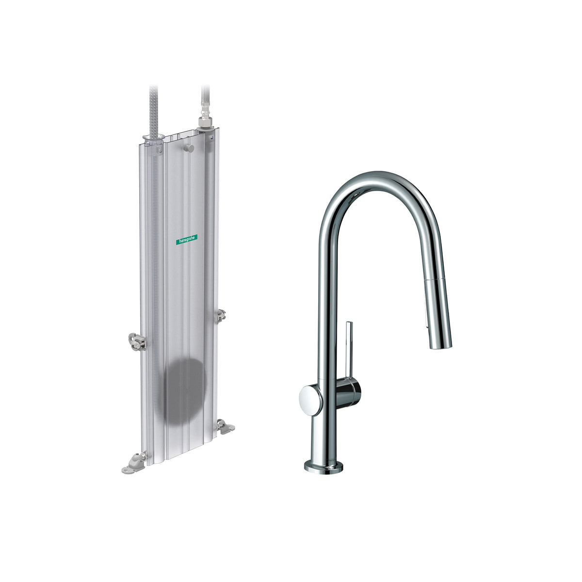 HANSGROHE 72850001 Talis N HighArc Kitchen Faucet, A-Style 2-Spray Pull-Down with sBox, 1.75 GPM - Chrome