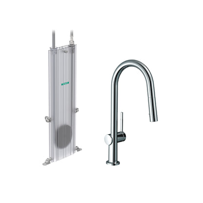 HANSGROHE 72850001 Talis N HighArc Kitchen Faucet, A-Style 2-Spray Pull-Down with sBox, 1.75 GPM - Chrome