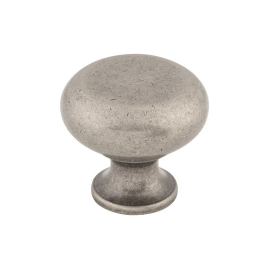 TOP KNOBS M275 Flat Faced 1 1/4" Diameter Round Knob - Pewter Antique