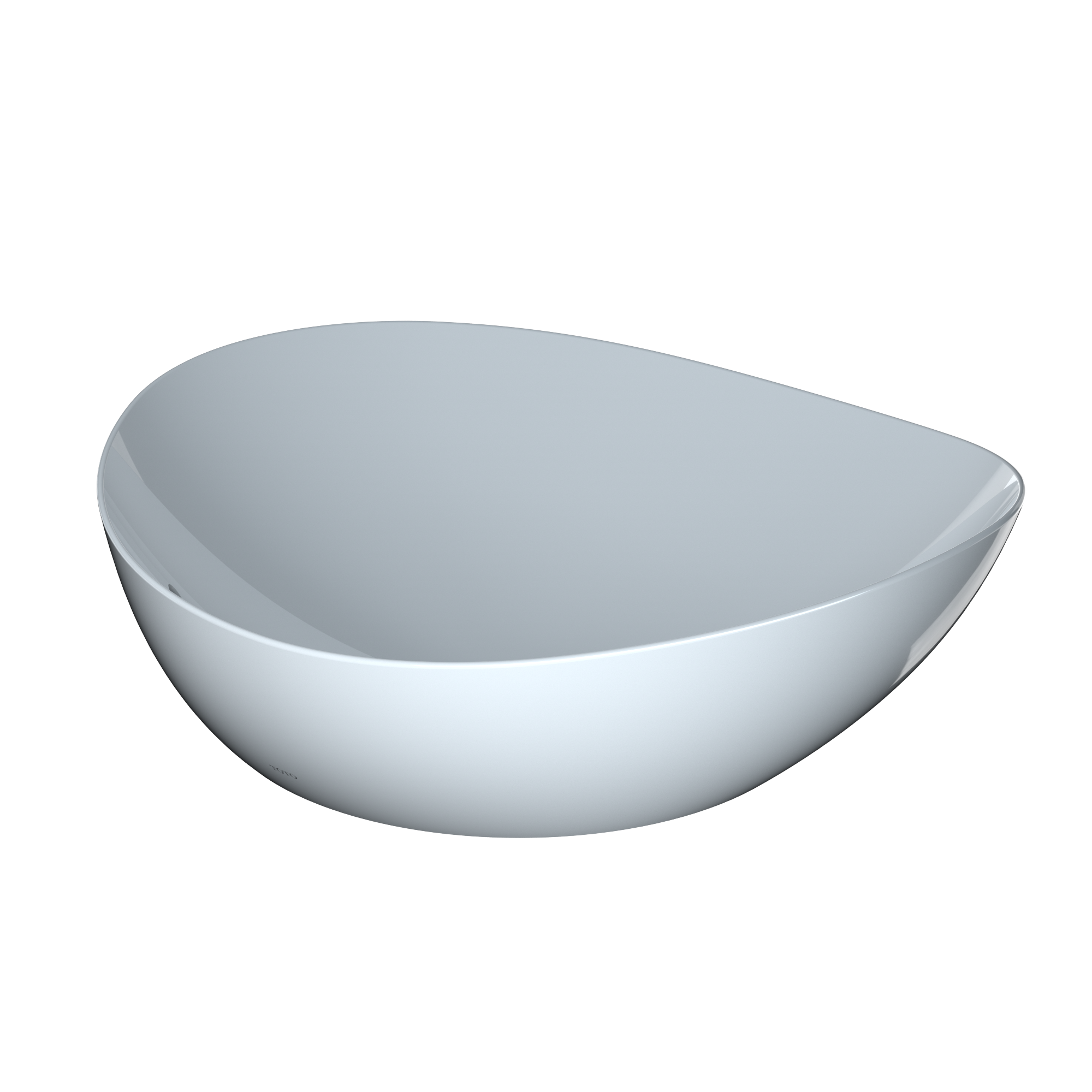 TOTO LT477G#01  Kiwami Asymmetrical Vessel Bathroom Sink With Cefitontect - Cotton White