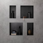 HANSGROHE 56073670 XtraStoris Minimalistic Wall Niche with Open Frame 12"x 12"x 4" - Matte Black