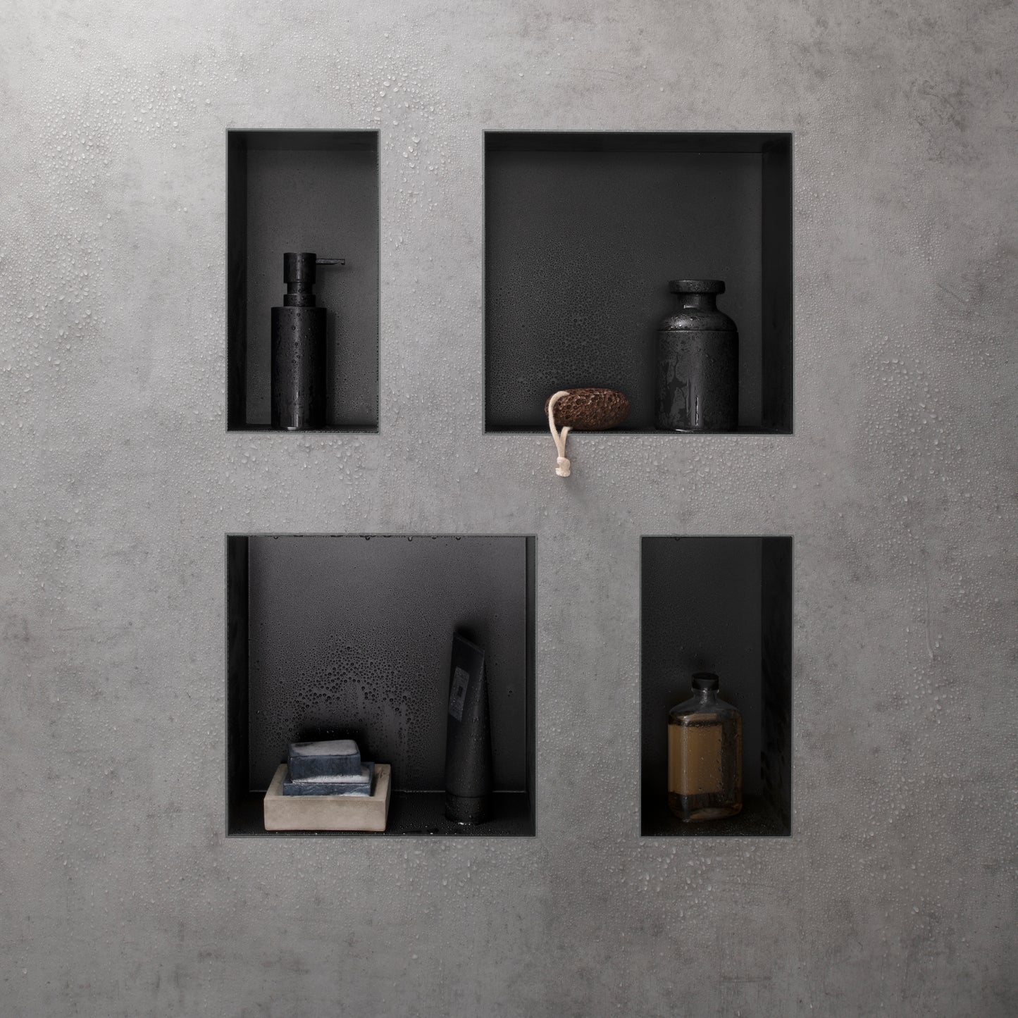HANSGROHE 56070670 XtraStoris Minimalistic Wall Niche with Open Frame 12"x 6"x 4" - Matte Black