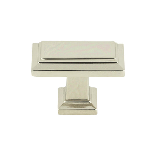 ATLAS 290-PN Sutton Place 1 7/16" Length Rectangle Knob - Polished Nickel