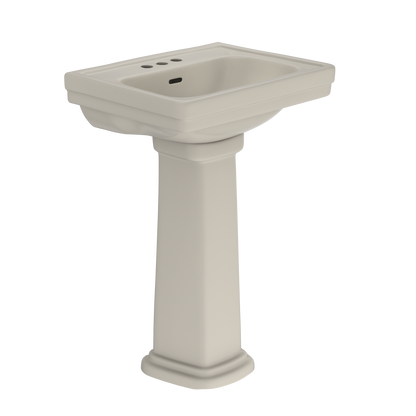 TOTO LPT532.4N#03 Promenade 24" X 19-1/4" Rectangular Pedestal Bathroom Sink For 4 Inch Center Faucets - Bone