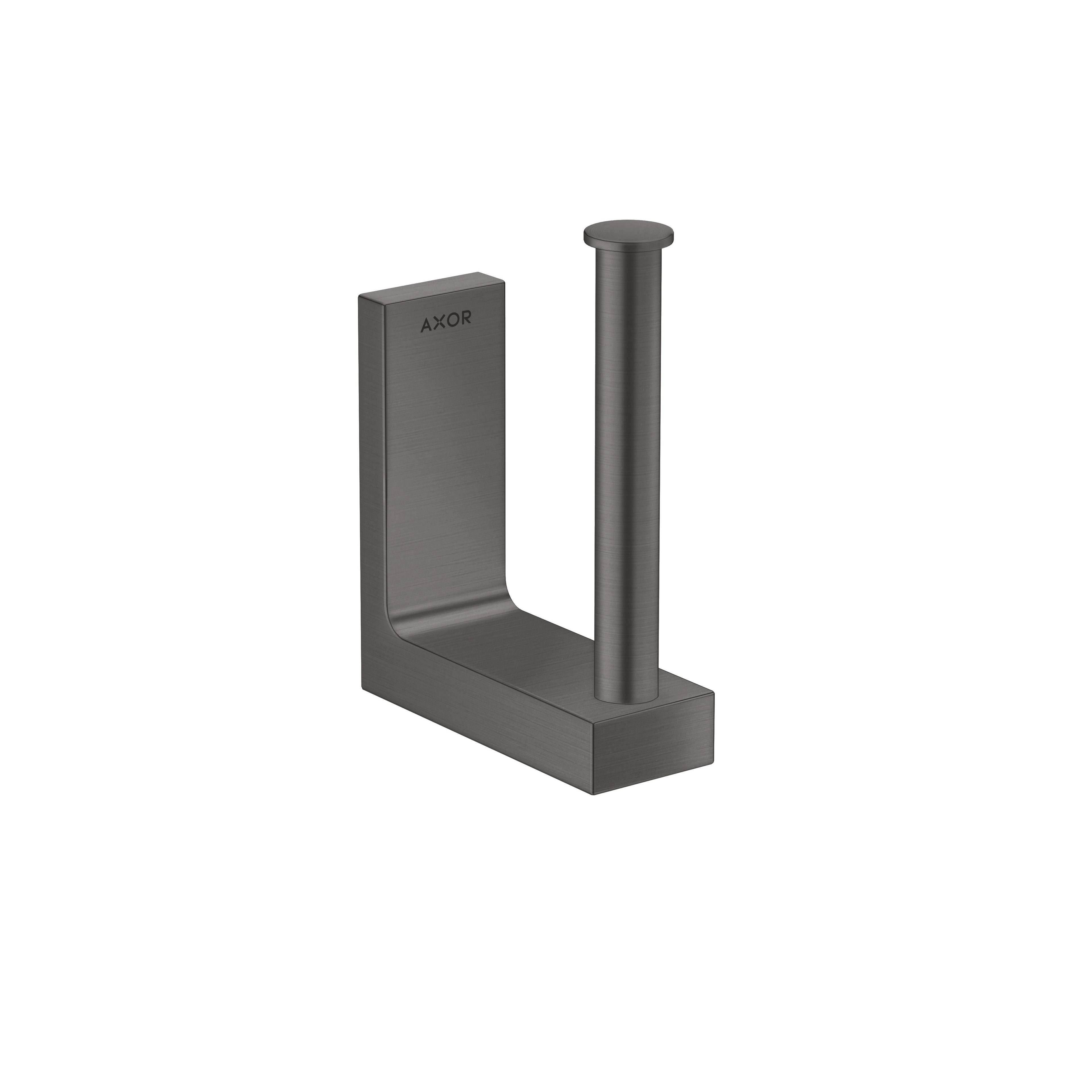 AXOR 42654340 Universal Rectangular Spare Roll Holder - Brushed Black Chrome