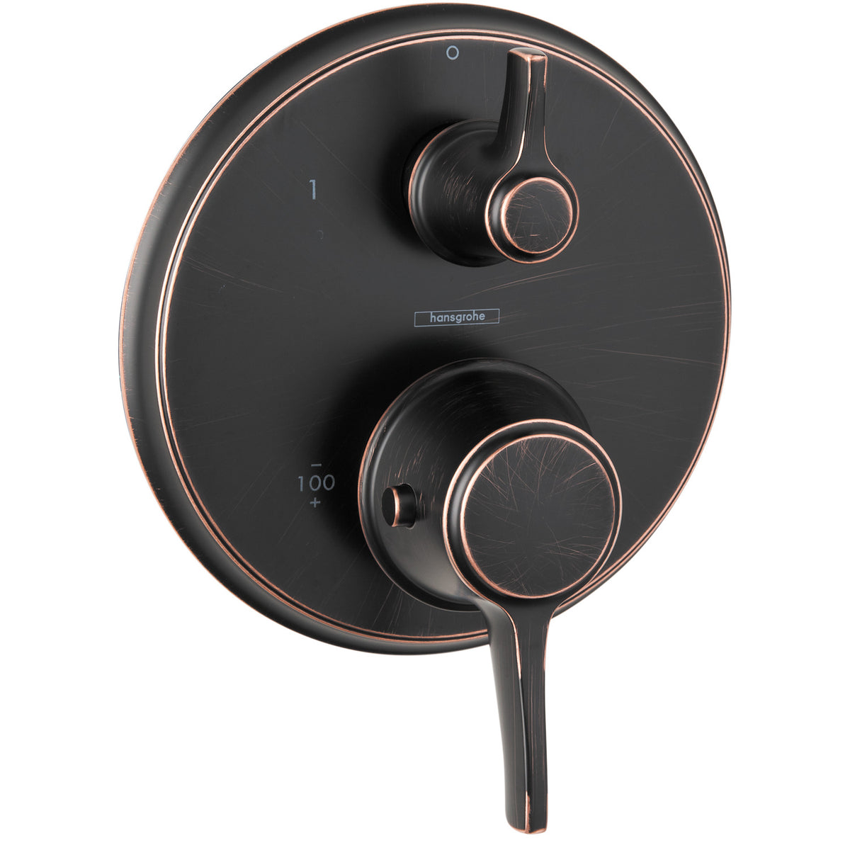HANSGROHE 15752921 Ecostat Classic Thermostatic Trim with Volume Control, Round - Rubbed Bronze