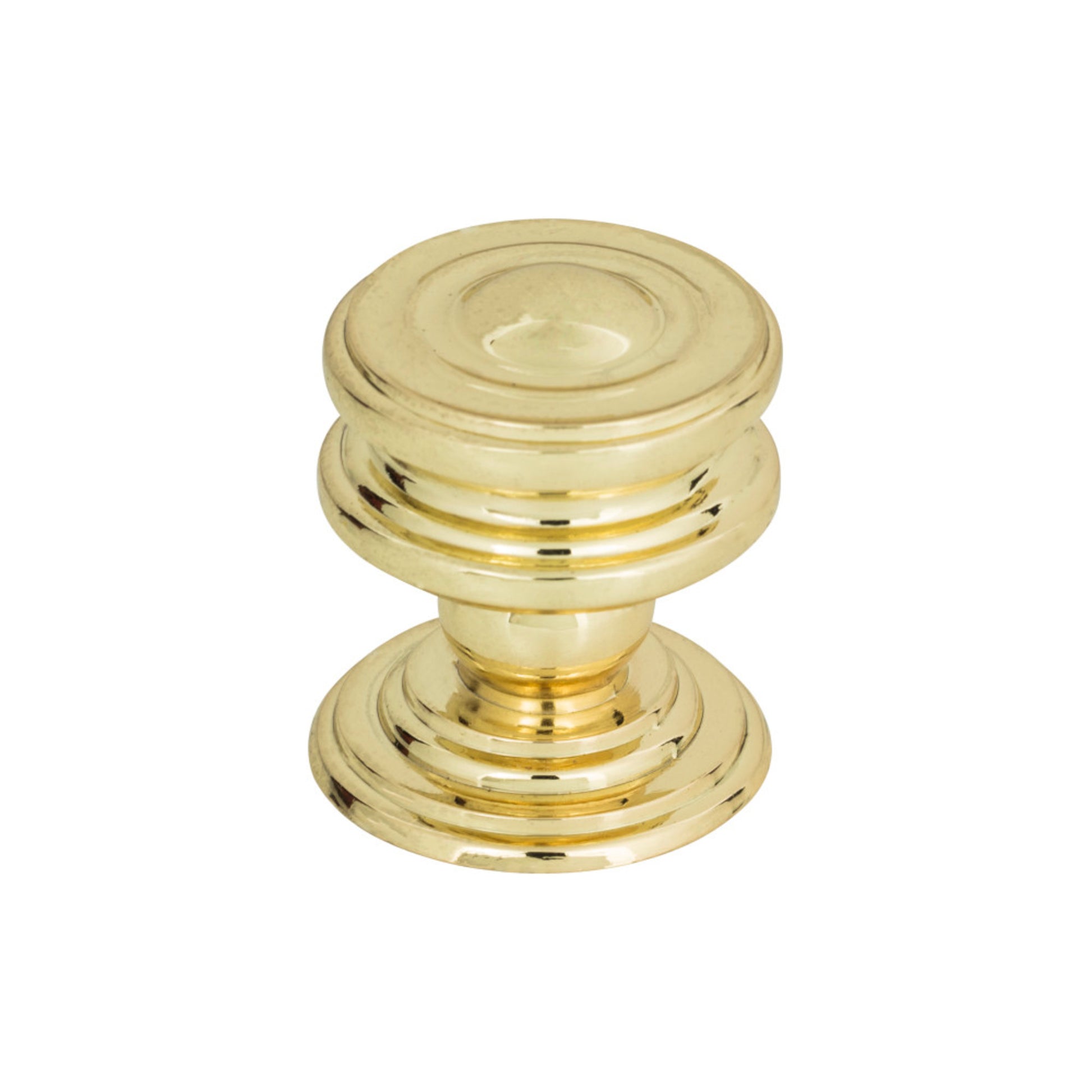 ATLAS 376-PB Campaign 1 1/4" Diameter Round Knob - Polished Brass