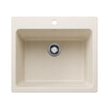 BLANCO 443079 Liven Liven SILGRANIT 25" Single Bowl Dual Mount Laundry Sink - Soft White in Soft White