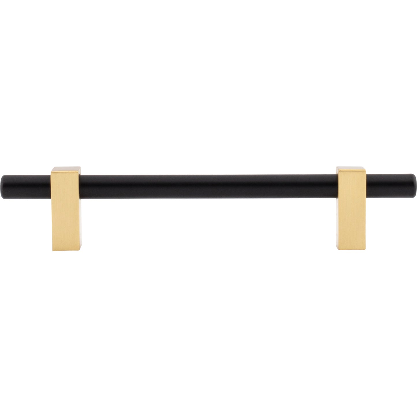 JEFFREY ALEXANDER 478-128MBBG Larkin 2 128 mm Center-to-Center Bar Pull - Matte Black w/Brushed Gold