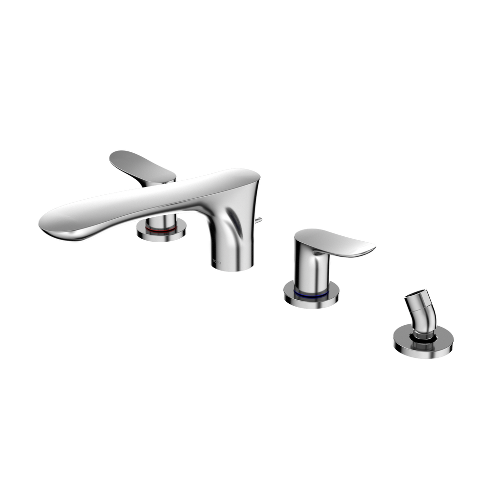 TOTO TBG01202U#CP Go Two-Handle Deck-Mount Roman Tub Filler Trim With Handshower - Polished Chrome