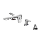 TOTO TBG01202U#CP Go Two-Handle Deck-Mount Roman Tub Filler Trim With Handshower - Polished Chrome