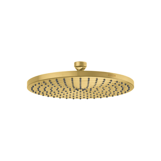 AXOR 28612251 ShowerSolutions Showerhead  240 1-Jet Powder Rain, 2.5 GPM - Brushed Gold Optic