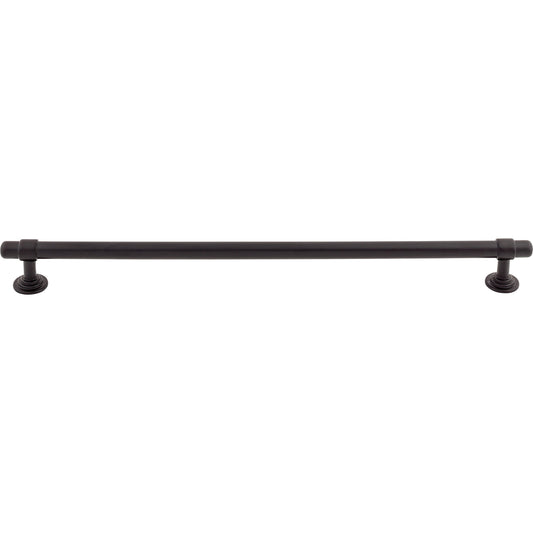 TOP KNOBS TK3006BLK Ellis 12" Center to Center Bar Pull , Flat Black