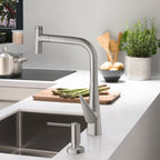 HANSGROHE 72823801 Talis Select S HighArc Kitchen Faucet, 2-Spray Pull-Out, 1.75 GPM - Stainless Steel Optic