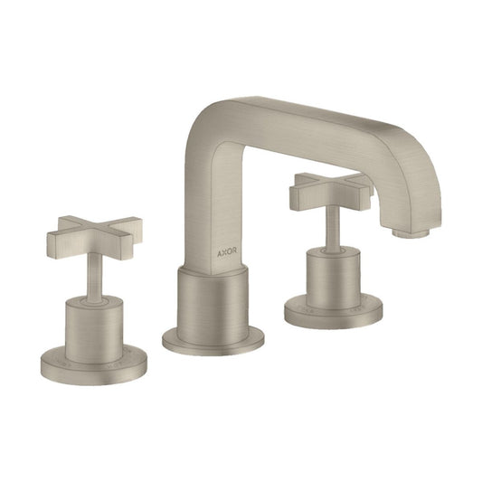 AXOR 39436821 Citterio 3-Hole Roman Tub Set Trim- Cross Handles - Brushed Nickel