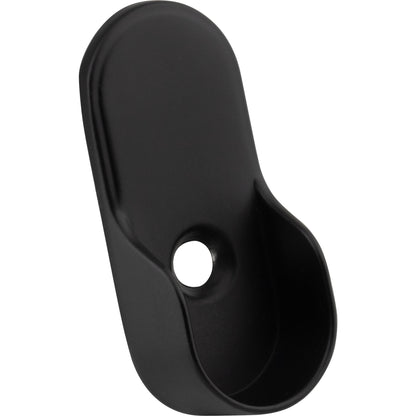 HARDWARE RESOURCES M7160-MB Matte Black Knock-In Mounting Bracket for Oval Closet Rods - Matte Black