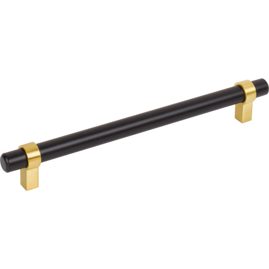 JEFFREY ALEXANDER 5192MBBG Key Grande 192 mm Center-to-Center Bar Pull - Matte Black w/Brushed Gold