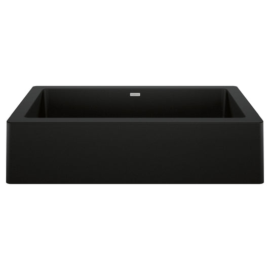 BLANCO 526545 Vintera Vintera SILGRANIT 30" Single Bowl Apron-Front Farmhouse Sink - Coal Black in Coal Black