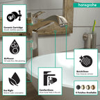 HANSGROHE 31303831 Metropol Classic Single-Hole Faucet 260 with Pop-Up Drain, 1.2 GPM - Polished Nickel