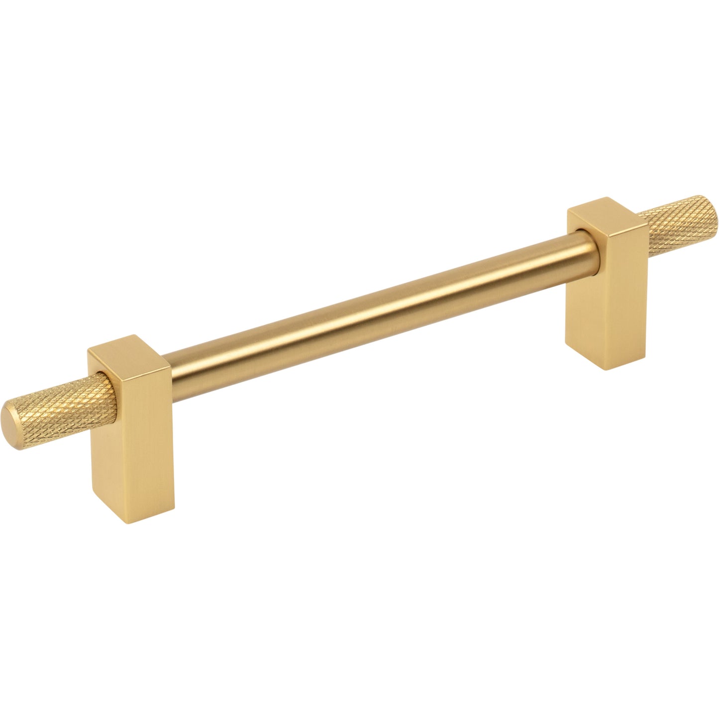 JEFFREY ALEXANDER 698-128BG Larkin Knurled Ends 128 mm Center-to-Center Bar Pull - Brushed Gold