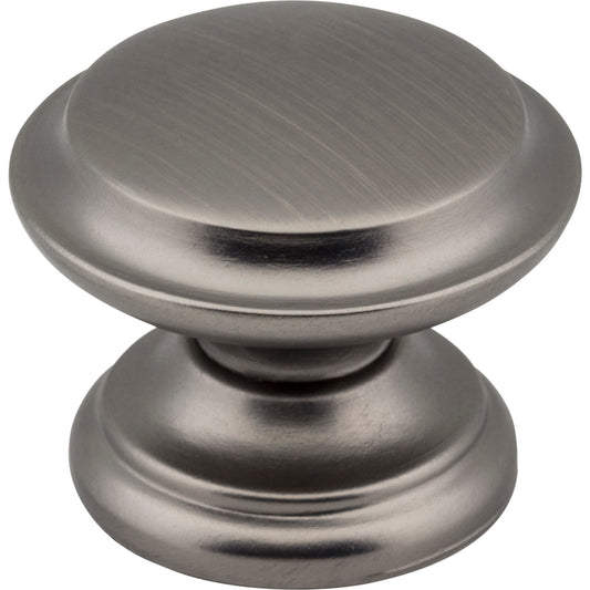 JEFFREY ALEXANDER 0251BNBDL Cordova 1-3/8" Diameter Mushroom Knob - Brushed Pewter