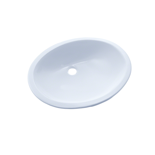 TOTO LT579G#01 Rendezvous Oval Undermount Bathroom Sink With Cefiontect - Cotton White