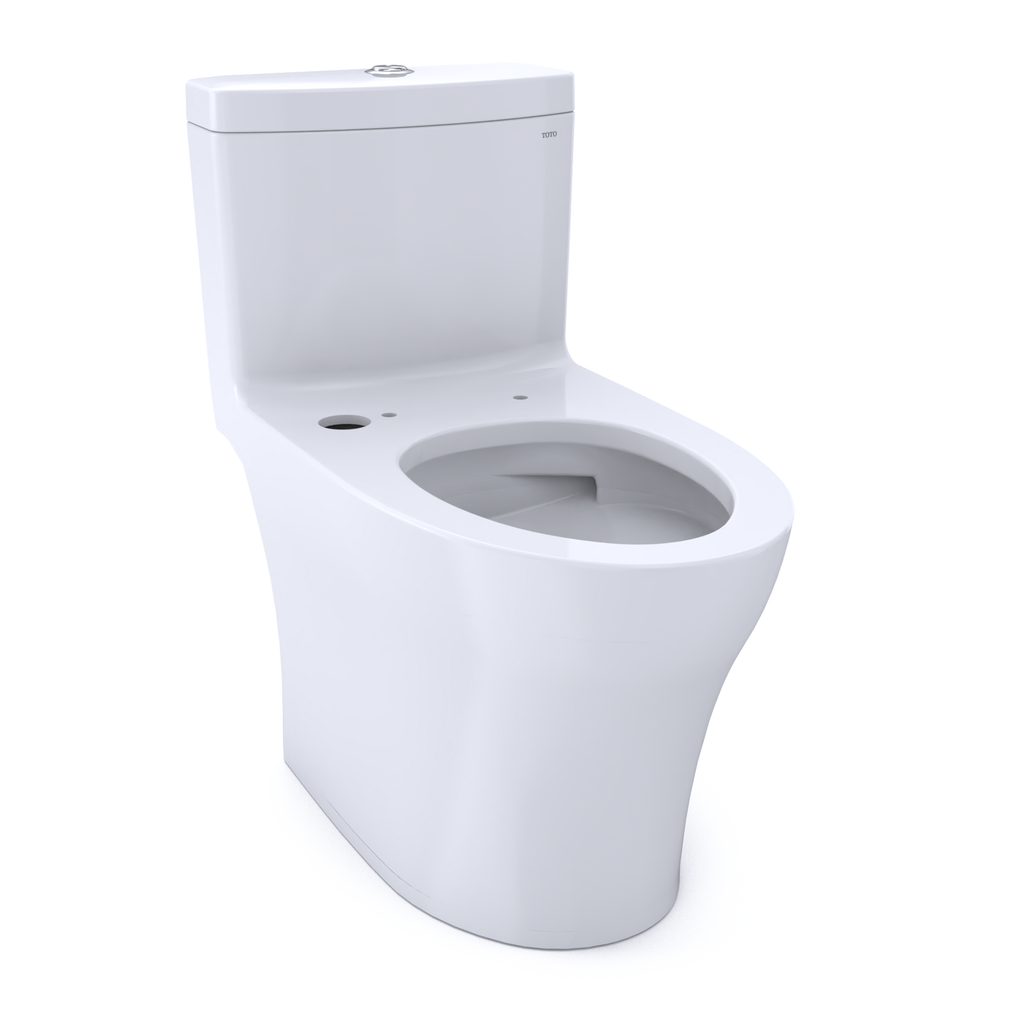 TOTO CST646CEMFGNAT40#01 Aquia IV One-Piece Elongated Dual Flush 1.28 and 0.9 GPF WASHLET+ and Auto Flush Ready Toilet with CEFIONTECT , Cotton White