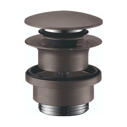 HANSGROHE 50100341  Push-Open Sink Drain - Brushed Black Chrome