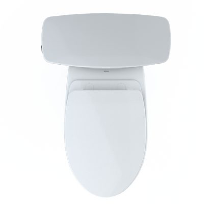 TOTO MS786124CEFG#01 Drake Transitional Two-Piece Elongated 1.28 Gpf Universal Height Tornado Flush Toilet With Cefiontect And Softclose Seat - Cotton White