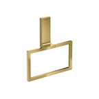AXOR 42623990 Universal Rectangular Towel Ring - Polished Gold Optic