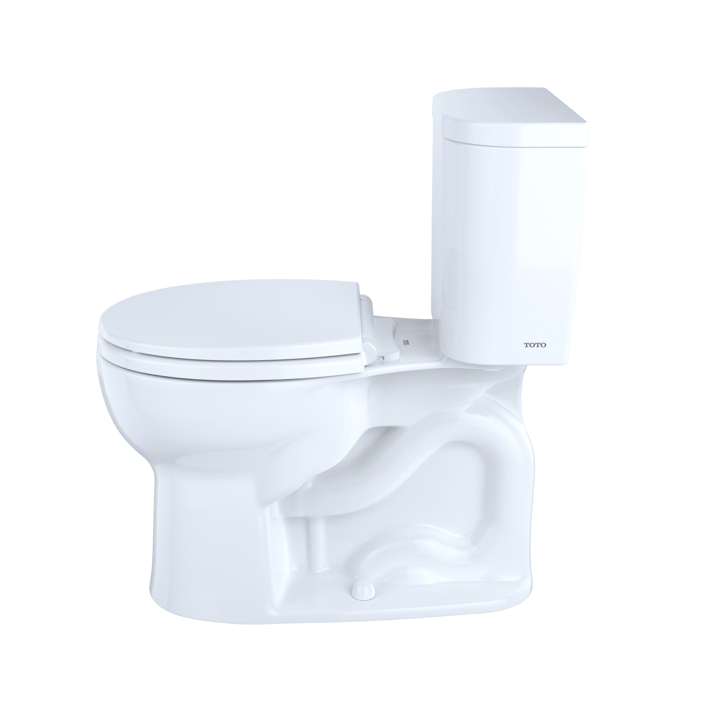 TOTO CST243EF#01 Entrada Two-Piece Round 1.28 GPF Universal Height Toilet , Cotton White