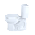 TOTO CST243EF#01 Entrada Two-Piece Round 1.28 Gpf Universal Height Toilet - Cotton White