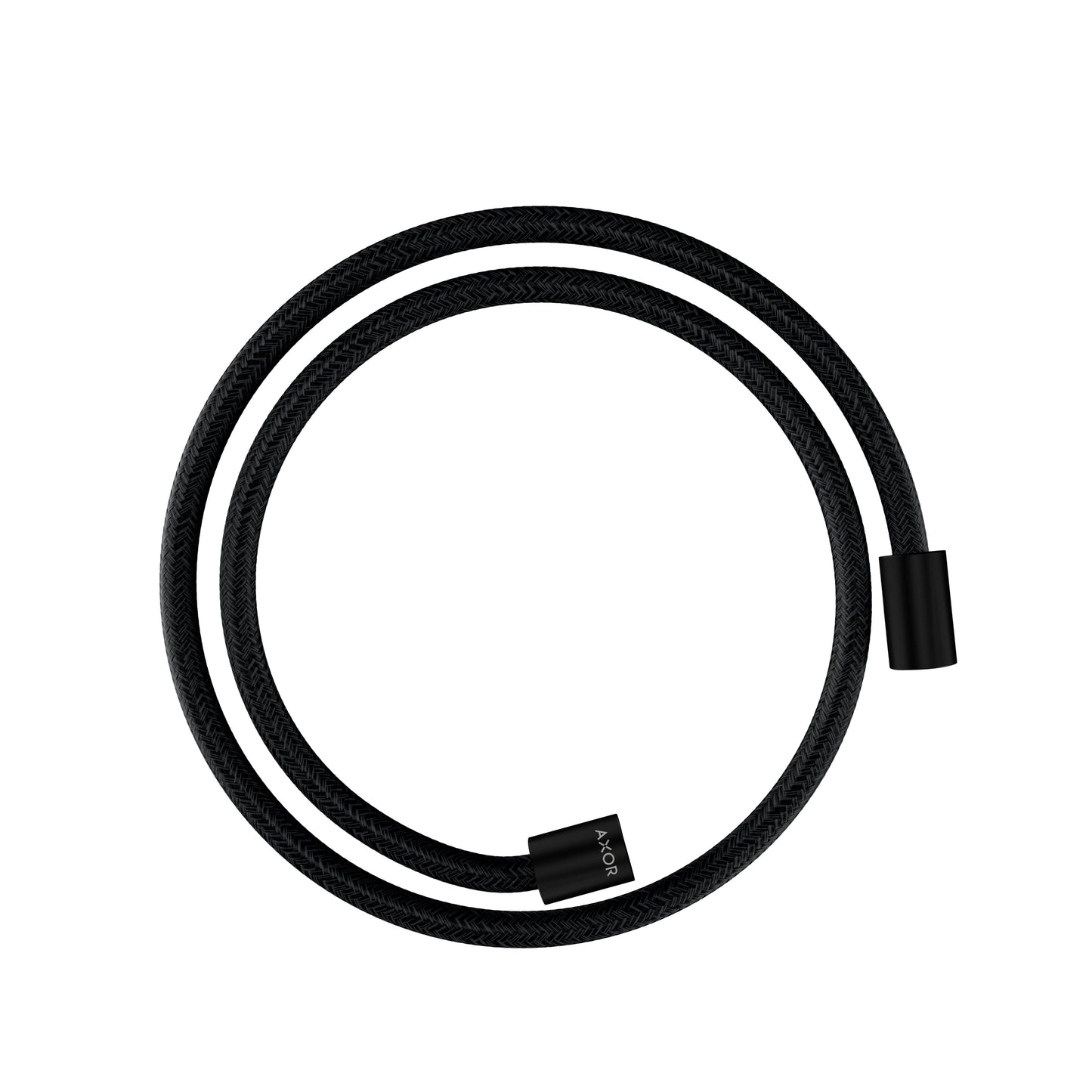AXOR 28228670 Shower Solutions Textile Hose with Cylindircal Nut, 49" - Matte Black