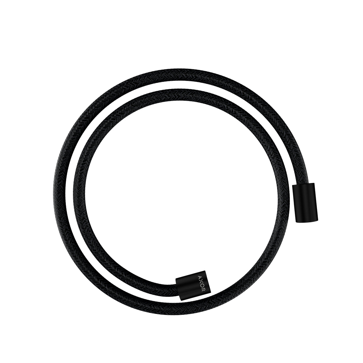 AXOR 28228670 Shower Solutions Textile Hose with Cylindircal Nut, 49" - Matte Black