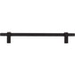 JEFFREY ALEXANDER 598-192MB Larkin Knurled Center 192 mm Center-to-Center Bar Pull - Matte Black