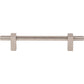 JEFFREY ALEXANDER 598-128SN Larkin Knurled Center 128 mm Center-to-Center Bar Pull - Satin Nickel