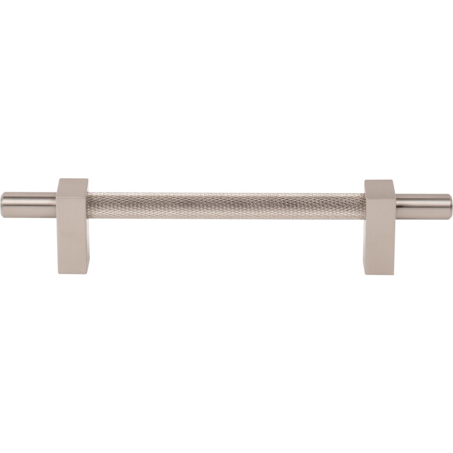 JEFFREY ALEXANDER 598-128SN Larkin Knurled Center 128 mm Center-to-Center Bar Pull - Satin Nickel