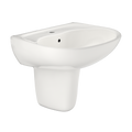 TOTO LHT241G#11 Supreme Oval Wall-Mount Bathroom Sink With Cefiontect And Shroud For Single Hole Faucets - Colonial White