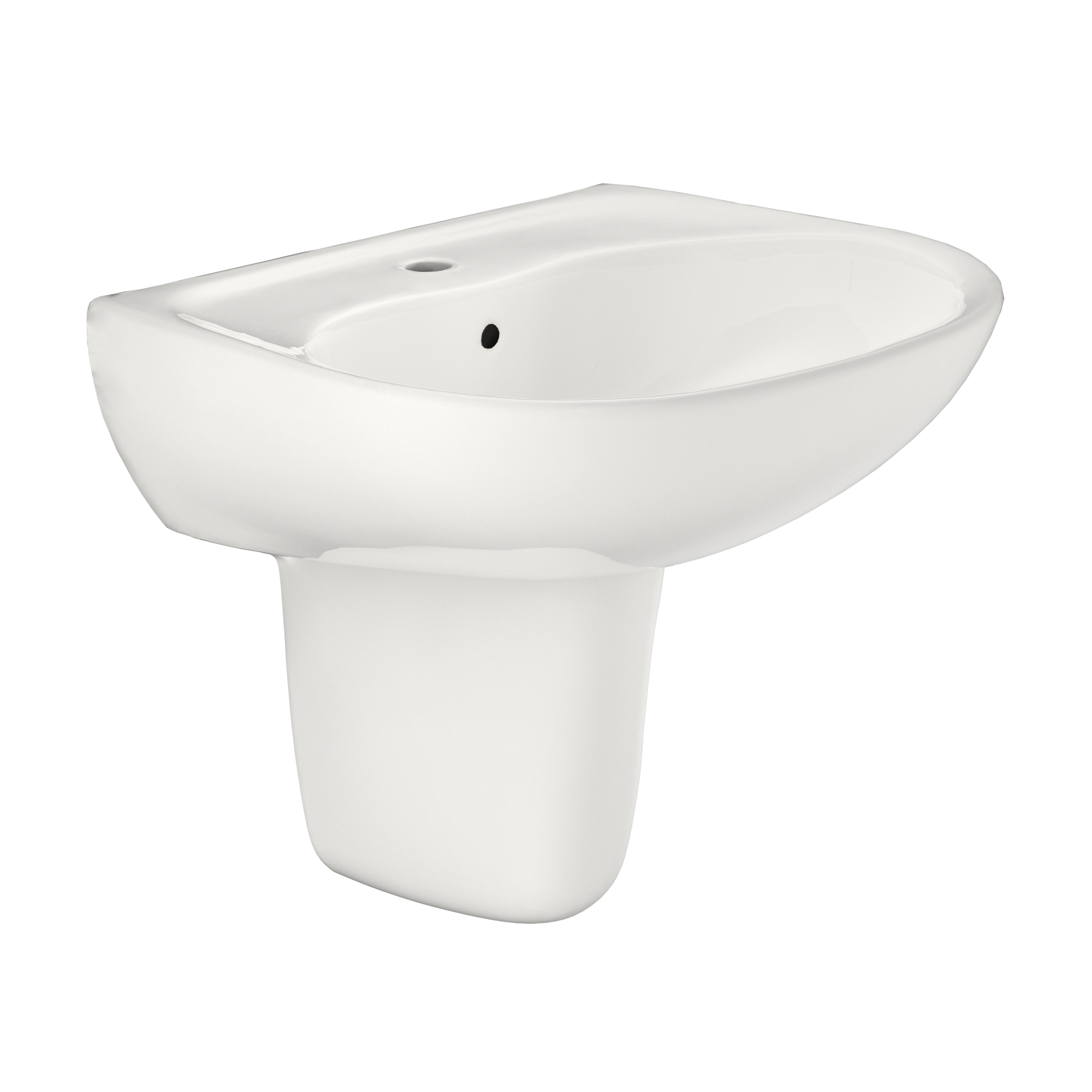 TOTO LHT241G#11 Supreme Oval Wall-Mount Bathroom Sink With Cefiontect And Shroud For Single Hole Faucets - Colonial White