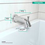 HANSGROHE 04775000 Joleena Tub Spout with Diverter - Chrome