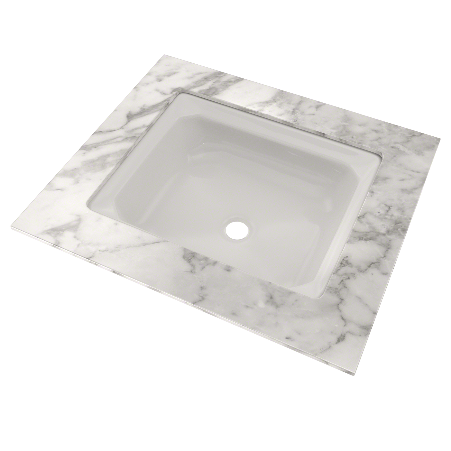 TOTO LT973G#11 Guinevere Rectangular Undermount Bathroom Sink With Cefiontect - Colonial White