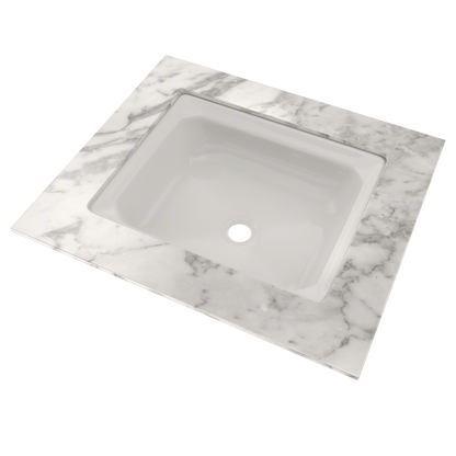 TOTO LT973G#11 Guinevere Rectangular Undermount Bathroom Sink With Cefiontect - Colonial White