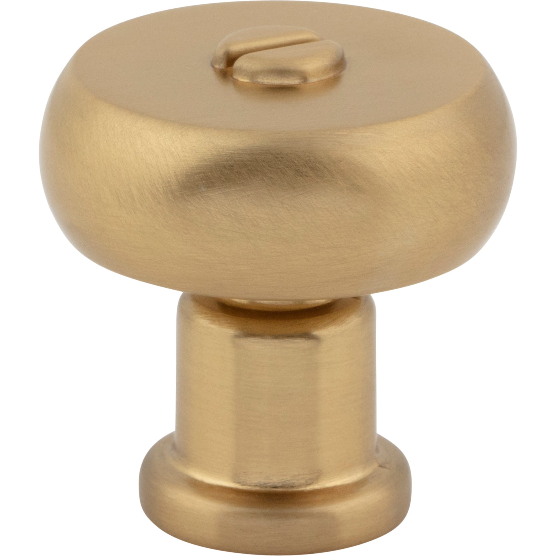 ATLAS A980-WB Everitt 1 3/16" Diameter Round Knob - Warm Brass