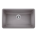 BLANCO 440148 Precis Precis SILGRANIT 32" Super Single Undermount Kitchen Sink - Metallic Gray in Metallic Gray