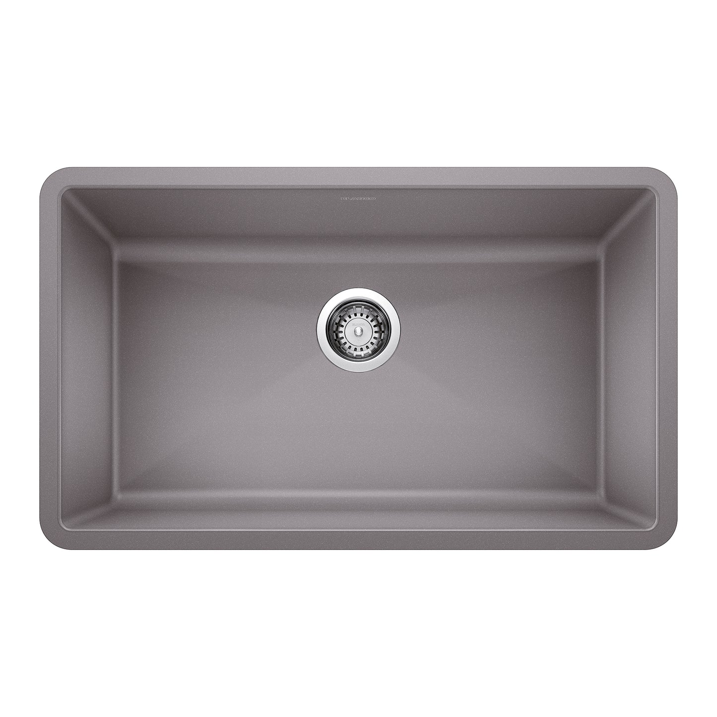 BLANCO 440148 Precis Precis SILGRANIT 32" Super Single Undermount Kitchen Sink - Metallic Gray in Metallic Gray